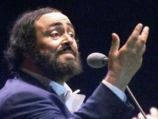 Italian opera star Luciano Pavarotti.