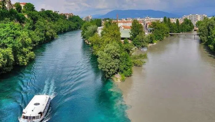 Confluence of the Rhone and Arve Rivers – See the Merge