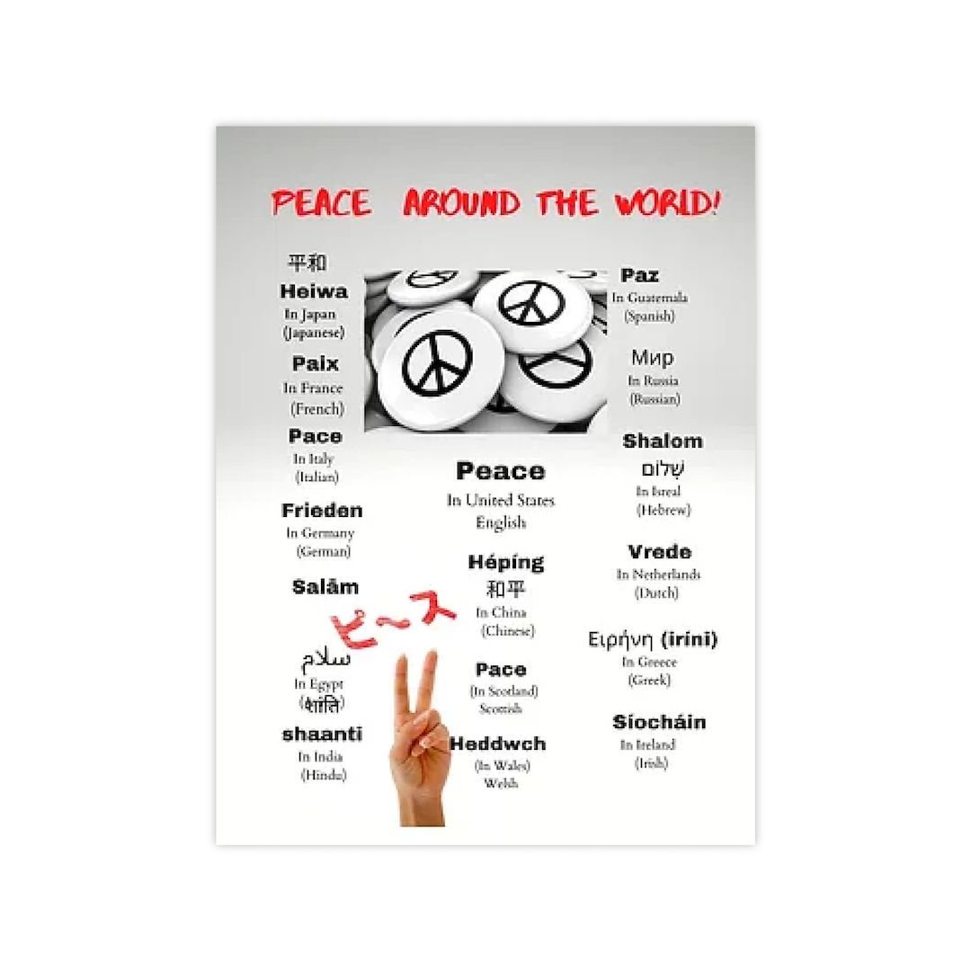 Peace Around the World Wall Posters