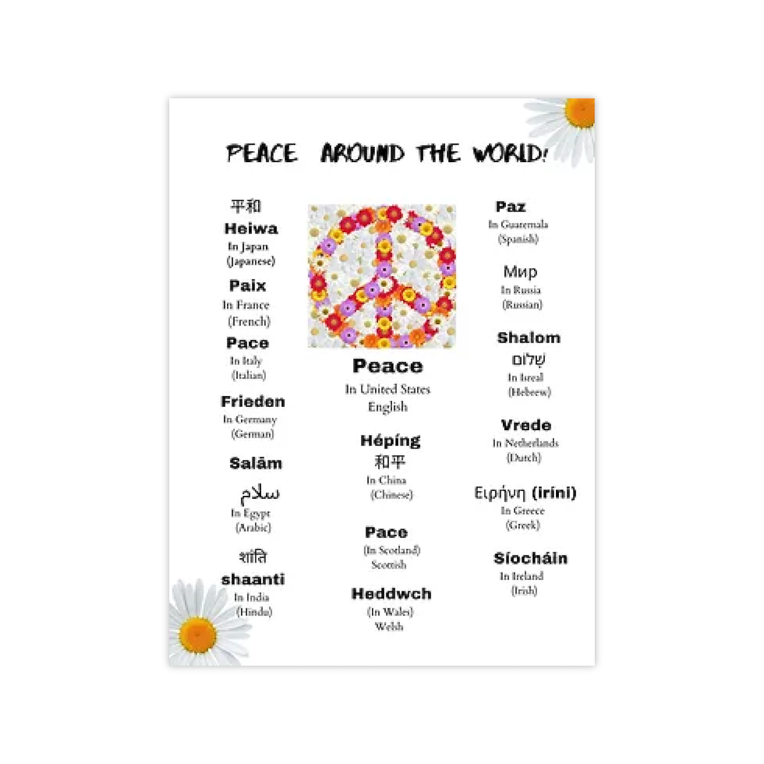 Peace Around the World Wall Posters